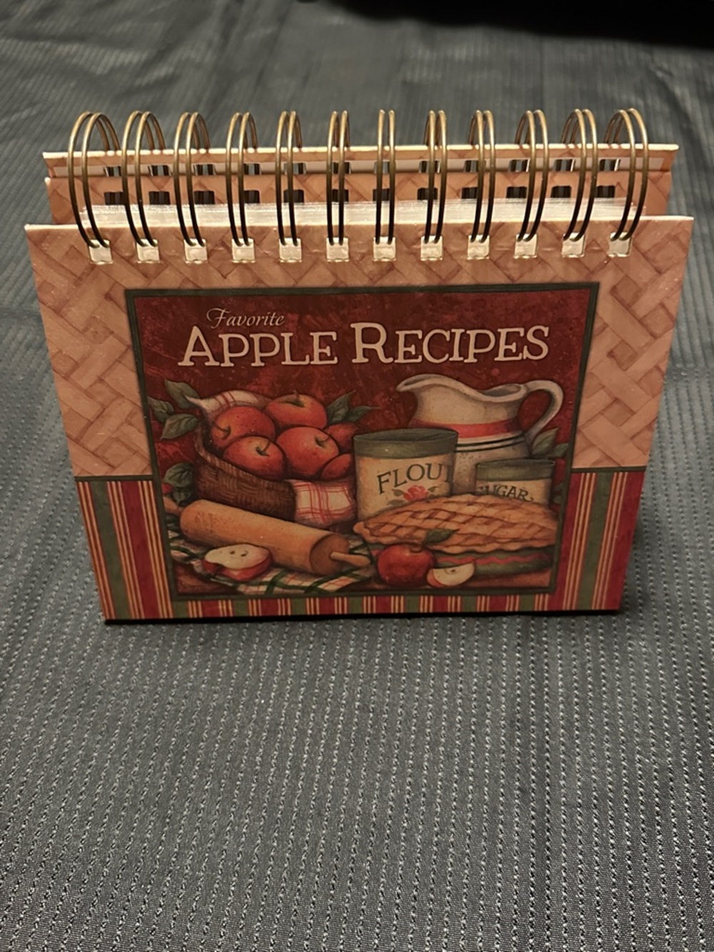 Favorite Apple Recipes Spiral Cookbook - Red, Brown